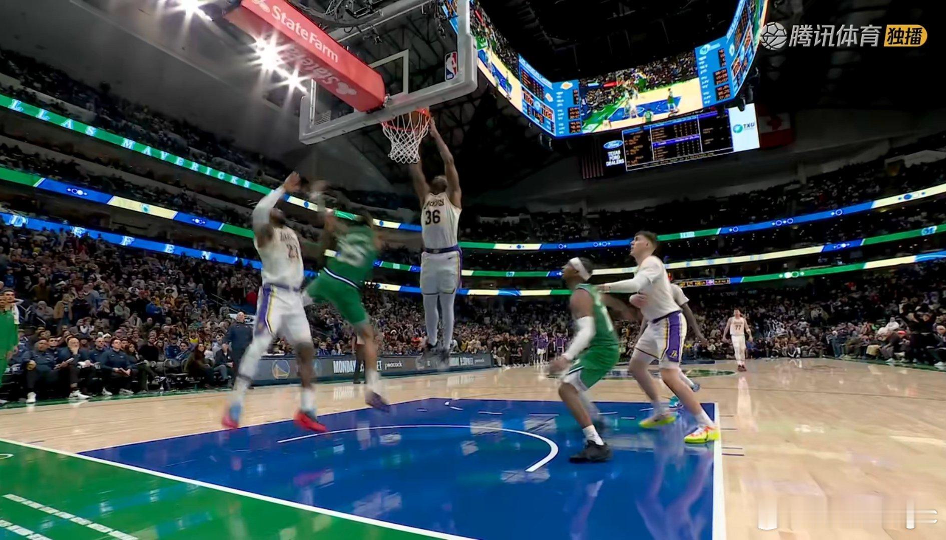 我天！刚哥从天而降补进湖人vs独行侠