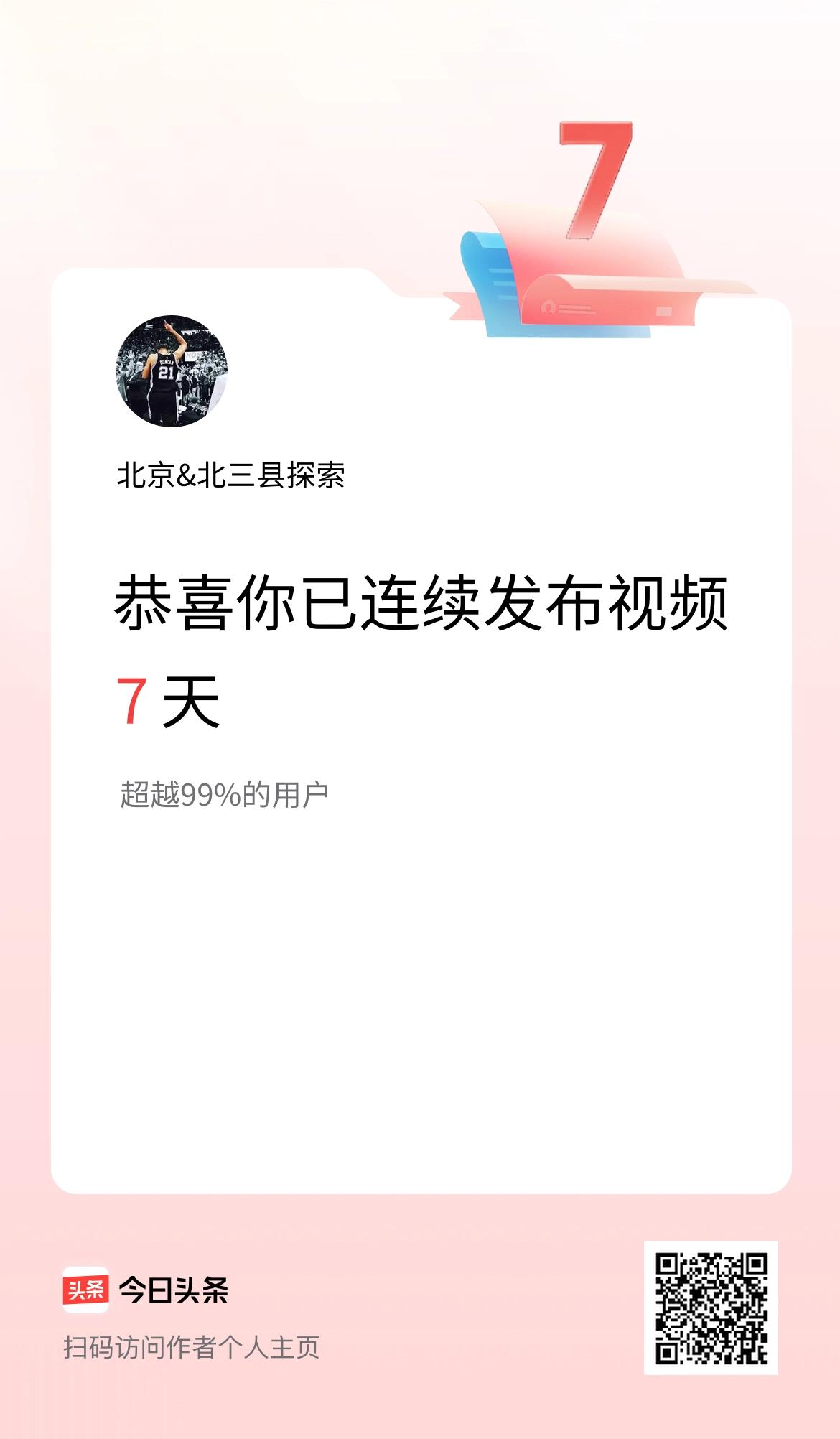 我在头条连续视频投稿7天