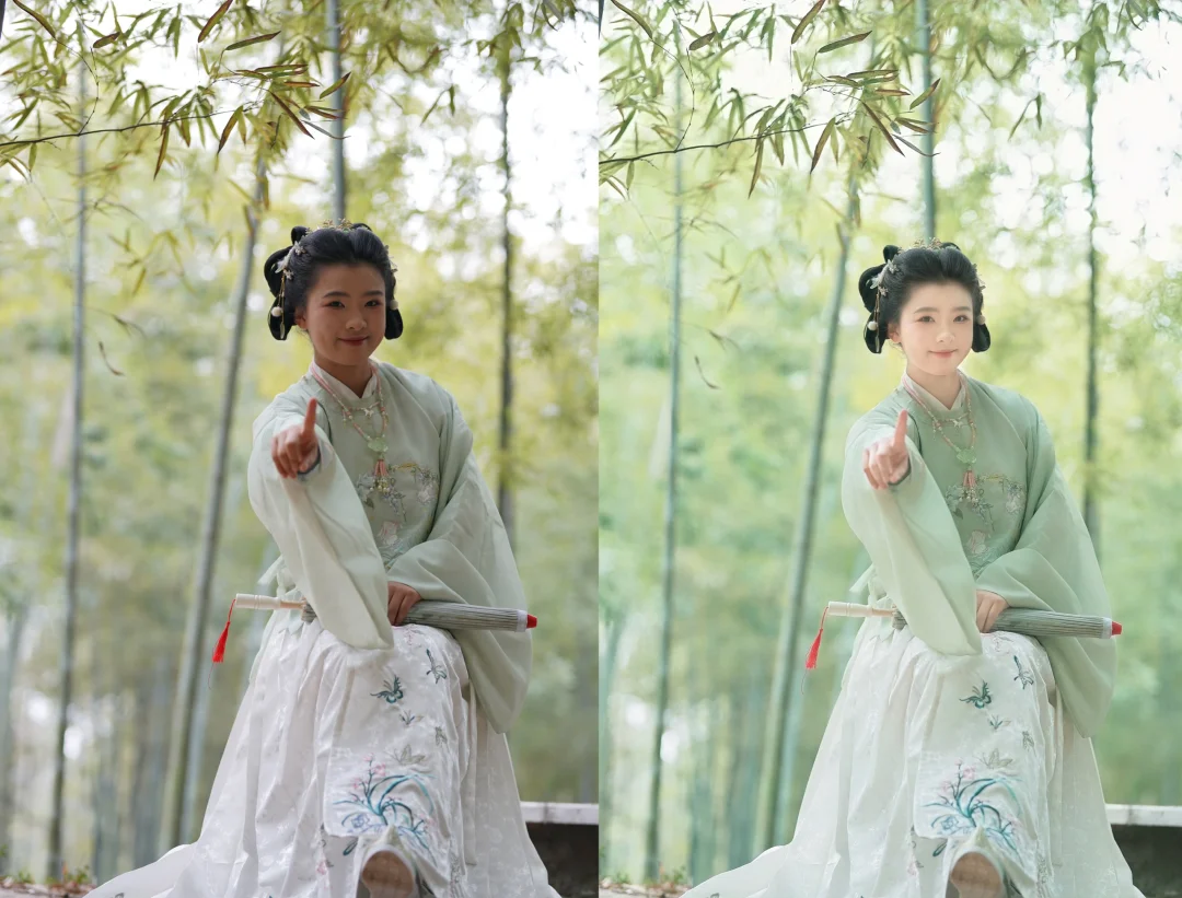 汉服修图调色对比