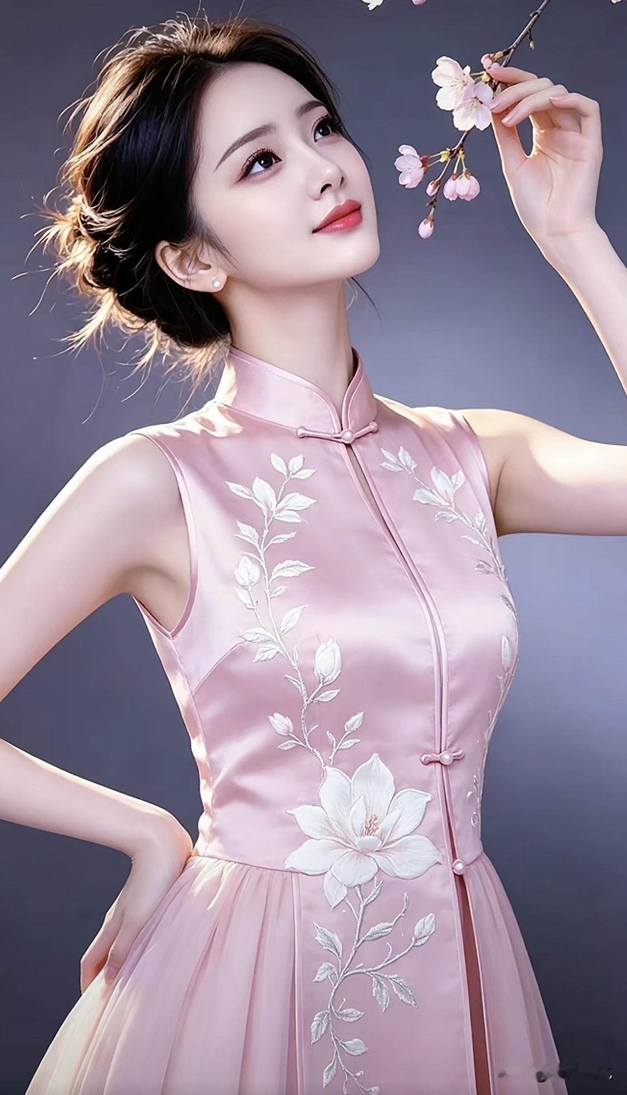粉嫩旗袍，优雅动人，尽显东方韵味！🌸💕江南风旗袍照 减龄中式旗袍 江南旗袍照