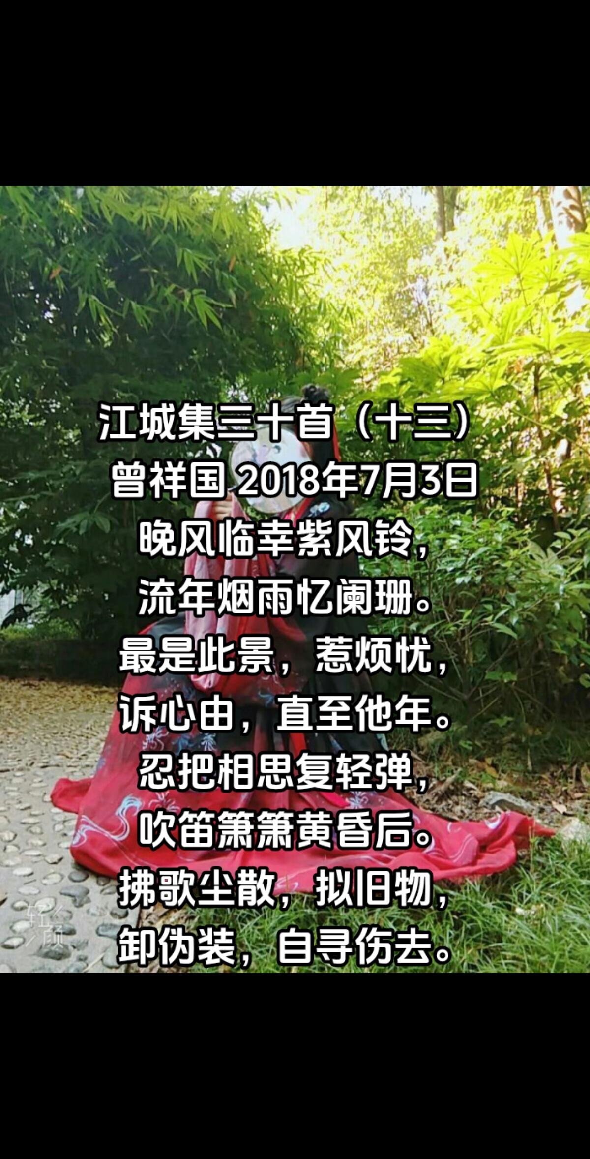 江城集三十首（十三）#三分妄想 #汉服 #惊鸿一瞥 #爱情 #写诗是一种生活