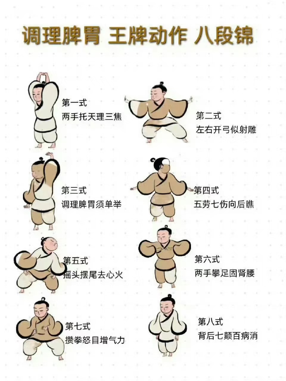 八段锦，强健体魄，收藏起来练吧！