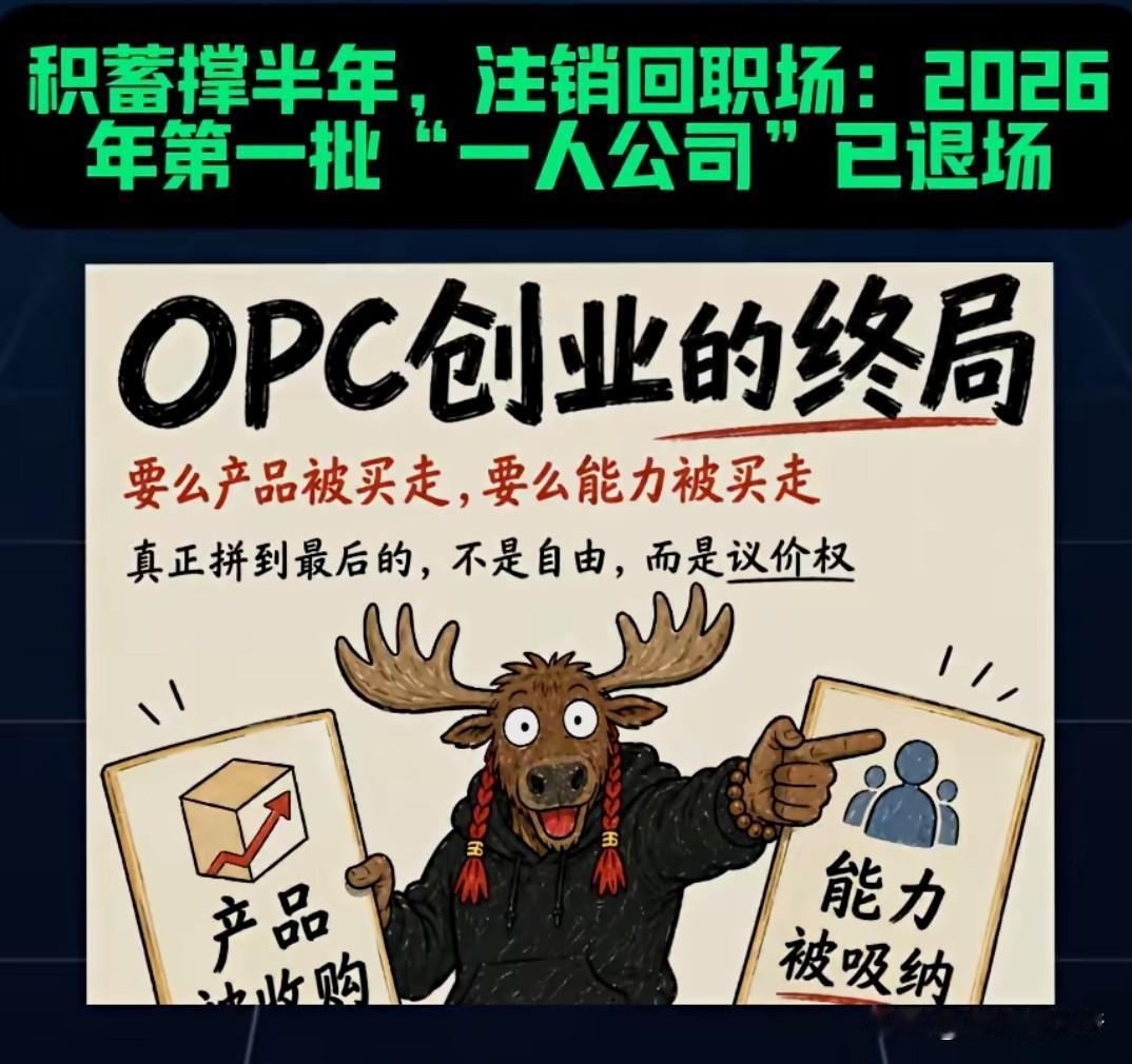从去年开始，由AI技术催生的一人公司注册量暴增，1600万家占企业总数27.4%