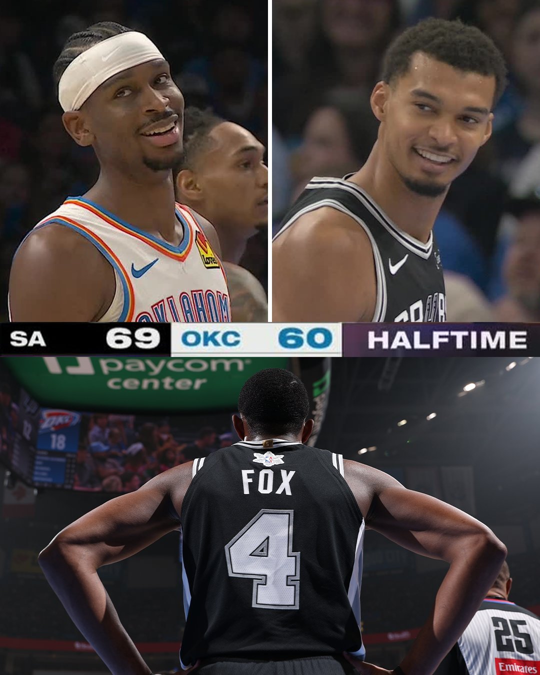 马刺过去6节打雷霆所展现出来的进攻只能用离谱来形容了，今天半场又百回合140+，