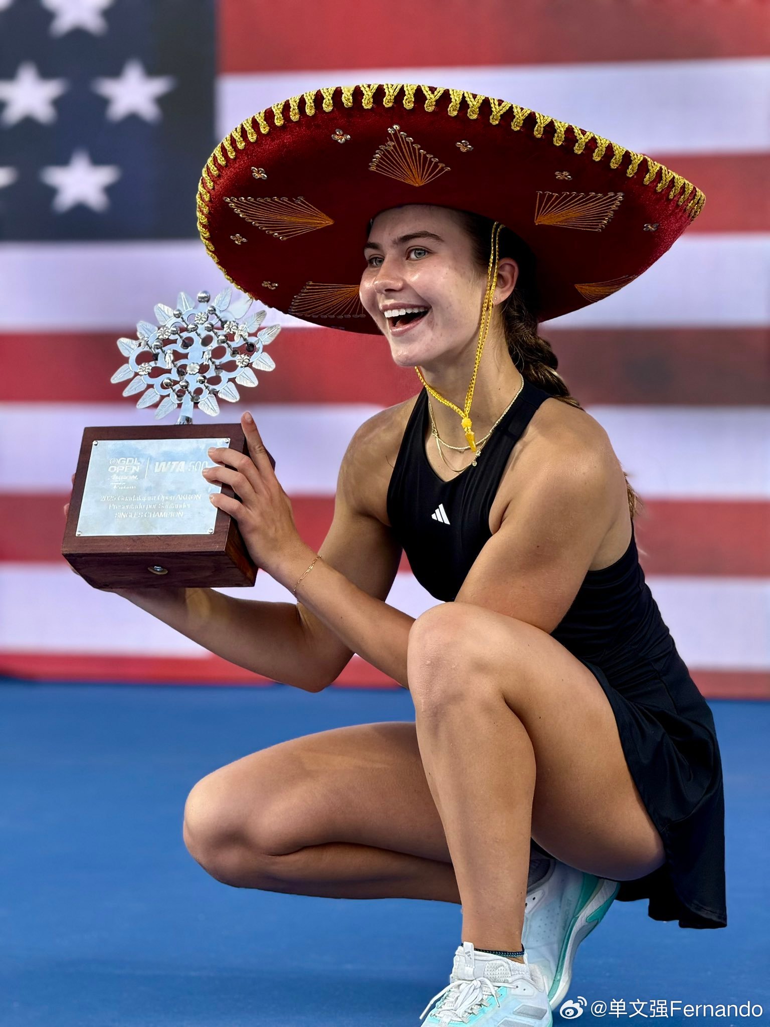 伊娃·约维奇！冠军捧杯图🏆Iva手机弄丢了，所以估计一时半会儿也更新不了社交媒