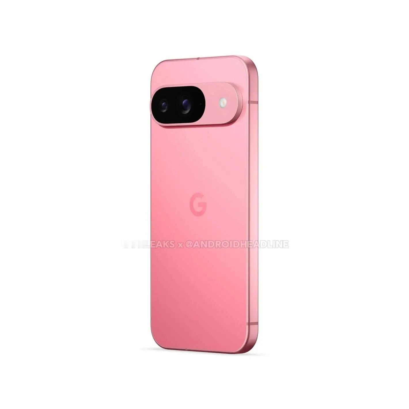 谷歌 Pixel 9四个配色的渲染图，米，粉，绿，黑，果子大喜，这真的不是在给i