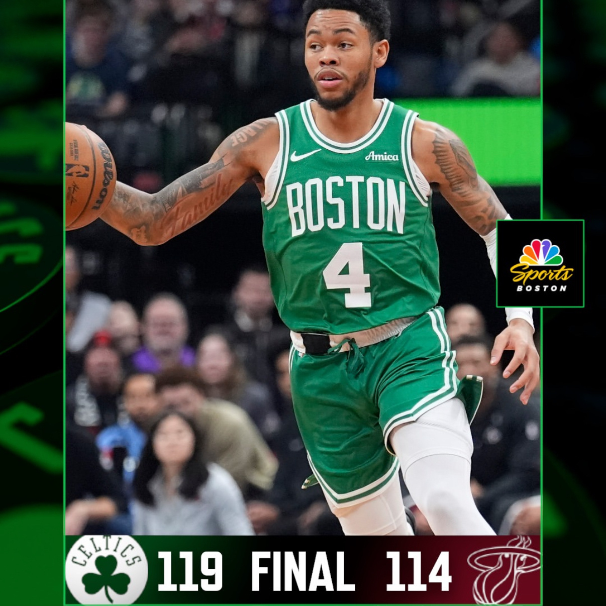 凯尔特人国度 119–114 ! Celtics Win ! 波士顿凯尔特人队客