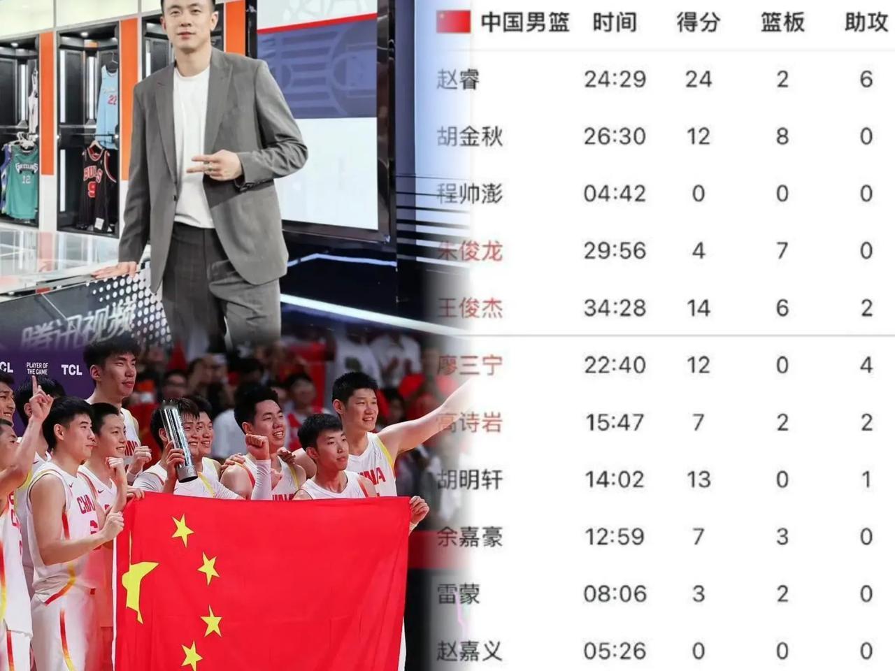 赵继伟看完中国男篮战胜新西兰男篮的比赛，三十岁的他知道他的国家队生涯结束了，目前