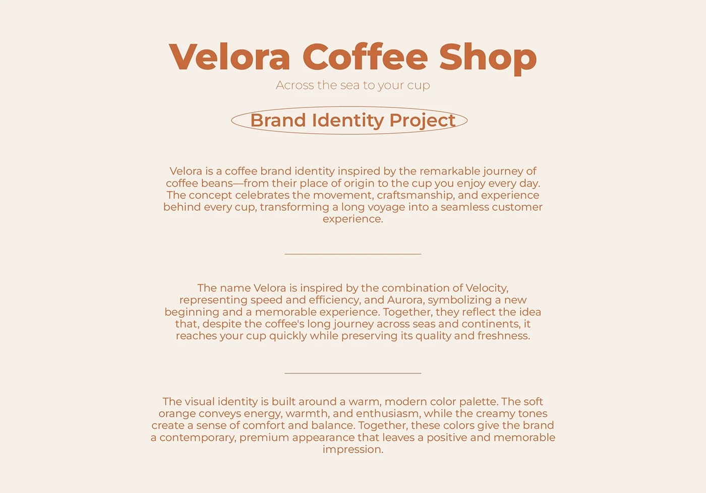 灵感的诞生 Velora Coffee Shop - Brand Identit