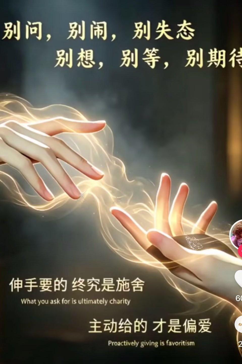 主动施舍才是真爱这话太对了。就像杨绛先生说，礼物和爱伸手要的是施舍，主动给的才是