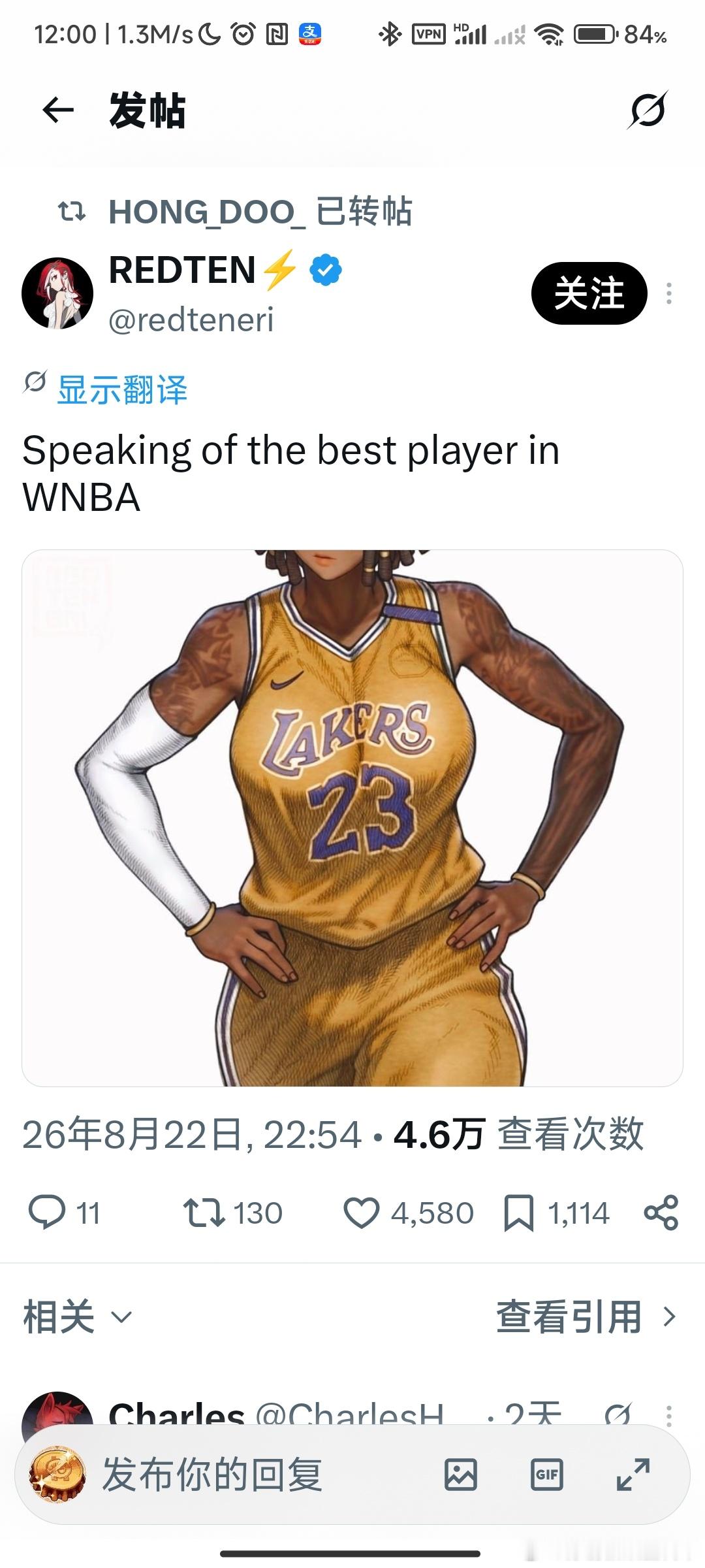 虽然知道写的WNBA，但是还是好想说那个词 ​​​