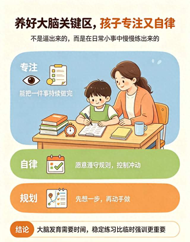 脑科学：养好大脑关键部位，孩子专注省心！6个居家训练技巧