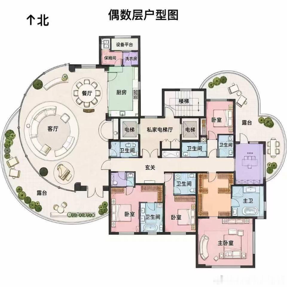 懋源440平户型图，容易迷路的户型北京楼市需要更多这样的突破性产品 ​​​