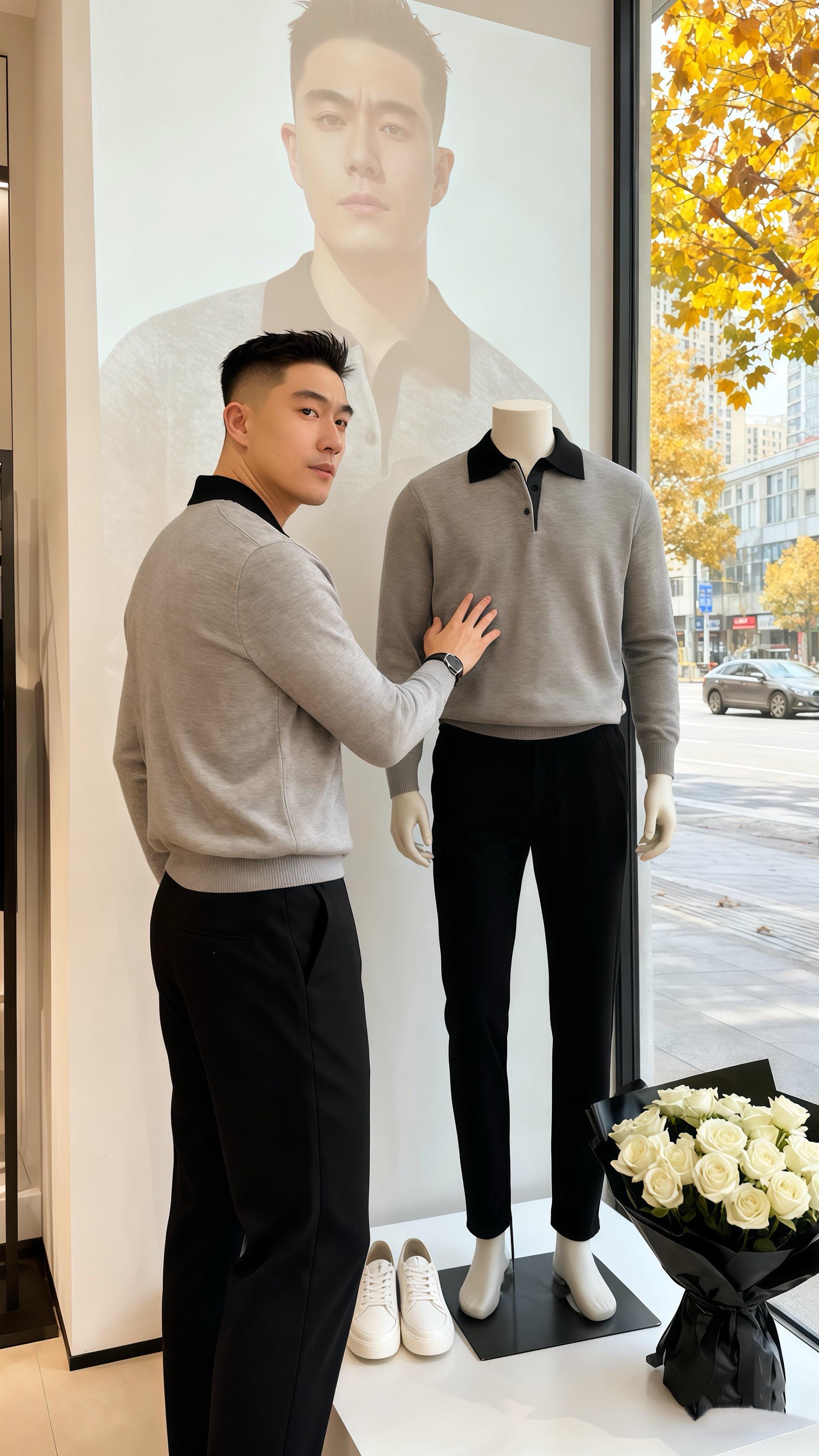 生活的质感，是穿对每一件“恰好”的衣服  秋光落在针织纹理上的时刻，像...