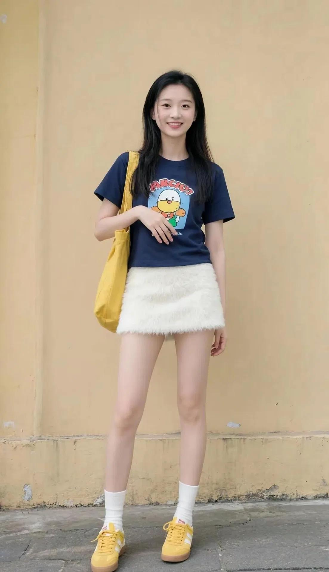 干干净净又带着点俏皮，确实是那种让人心动的“好女孩”模样。

现实中，好男人和好