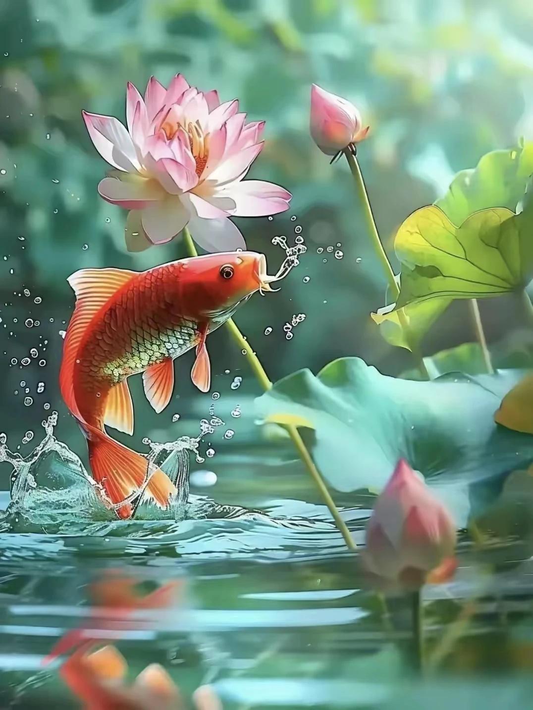 上联：水澈鱼欢畅
下联：林静鸟谈心
