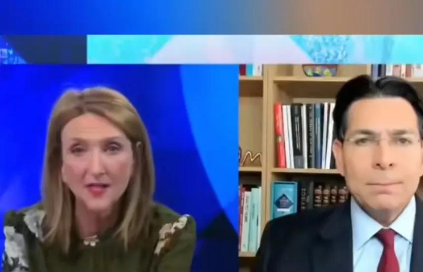 BBC主持人质问以色列驻联合国大使达农，“你们杀害了数以万计的平民，杀害了医护人