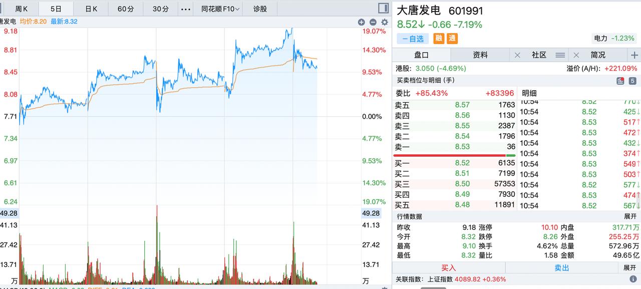 今天盘面最让人难受的是大唐发电又被重点监管了！6月2日上一轮重点监管结束，10天