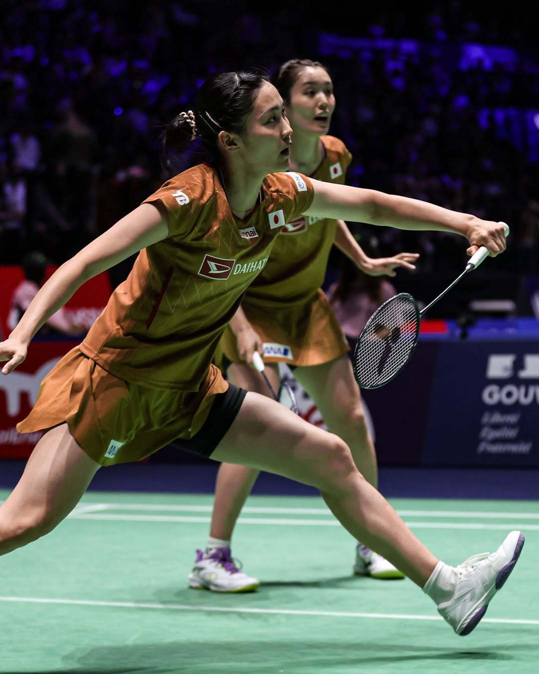 岩永玲/中西贵映🇯🇵 19-21、21-12、21-19 🇯🇵五十岚有纱