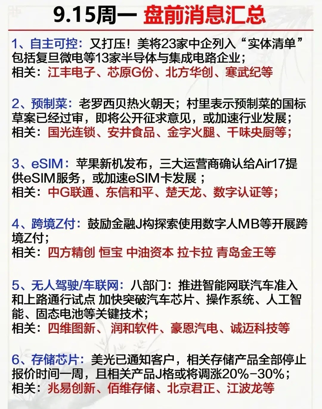 9月15日，本周热点事件梳理！ ​​​
