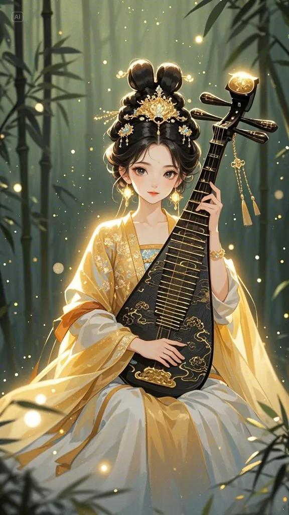 古风女孩 仙女 汉服 黑色编发