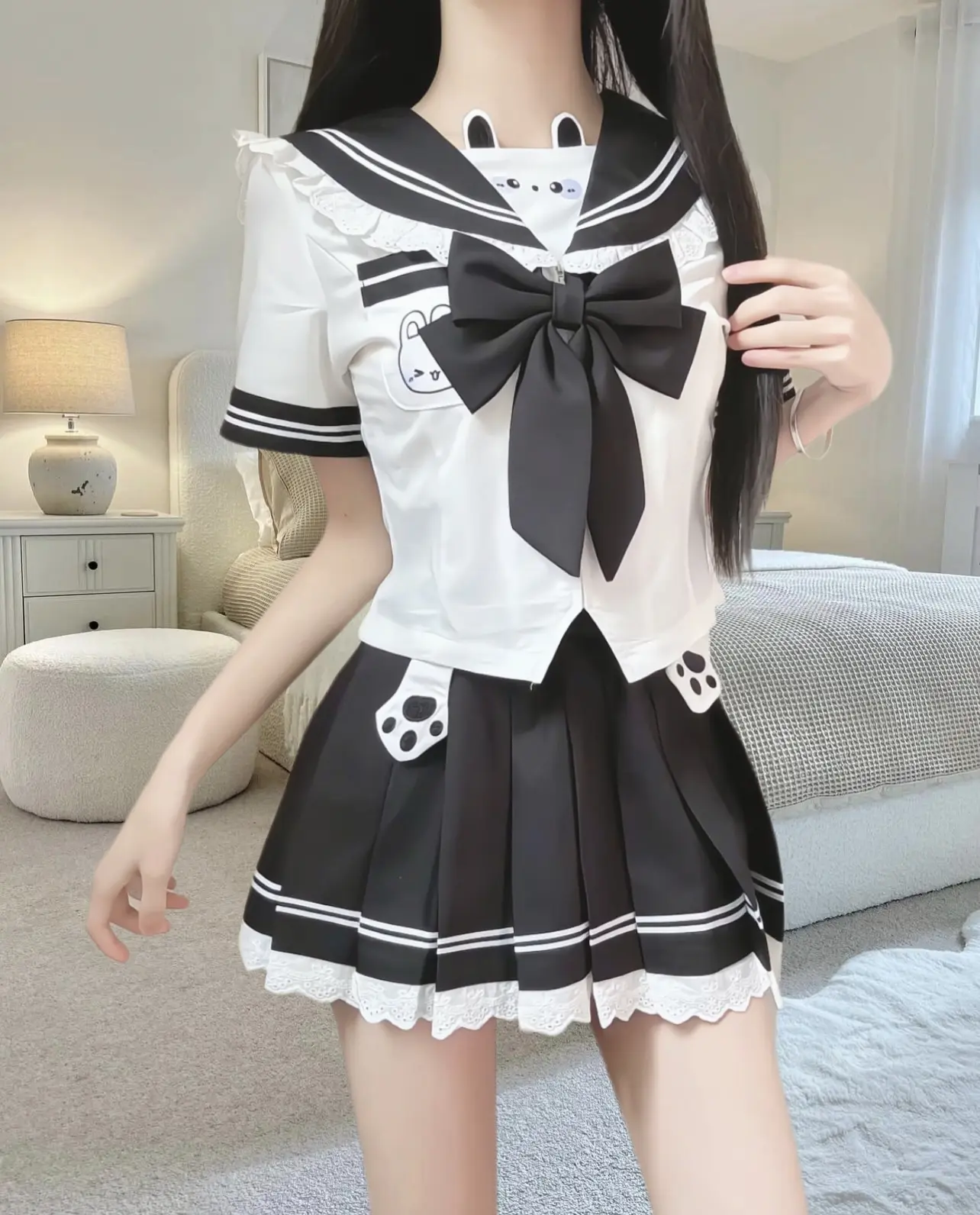 甜妹穿搭 女大学生 学院风 jk