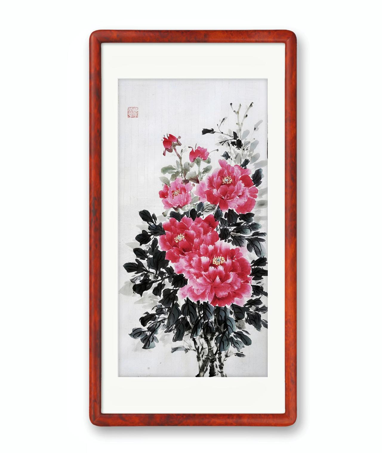 内容启发搜索 牡丹花国画 国画也抖音 国画写意牡丹 牡丹花儿朵朵开