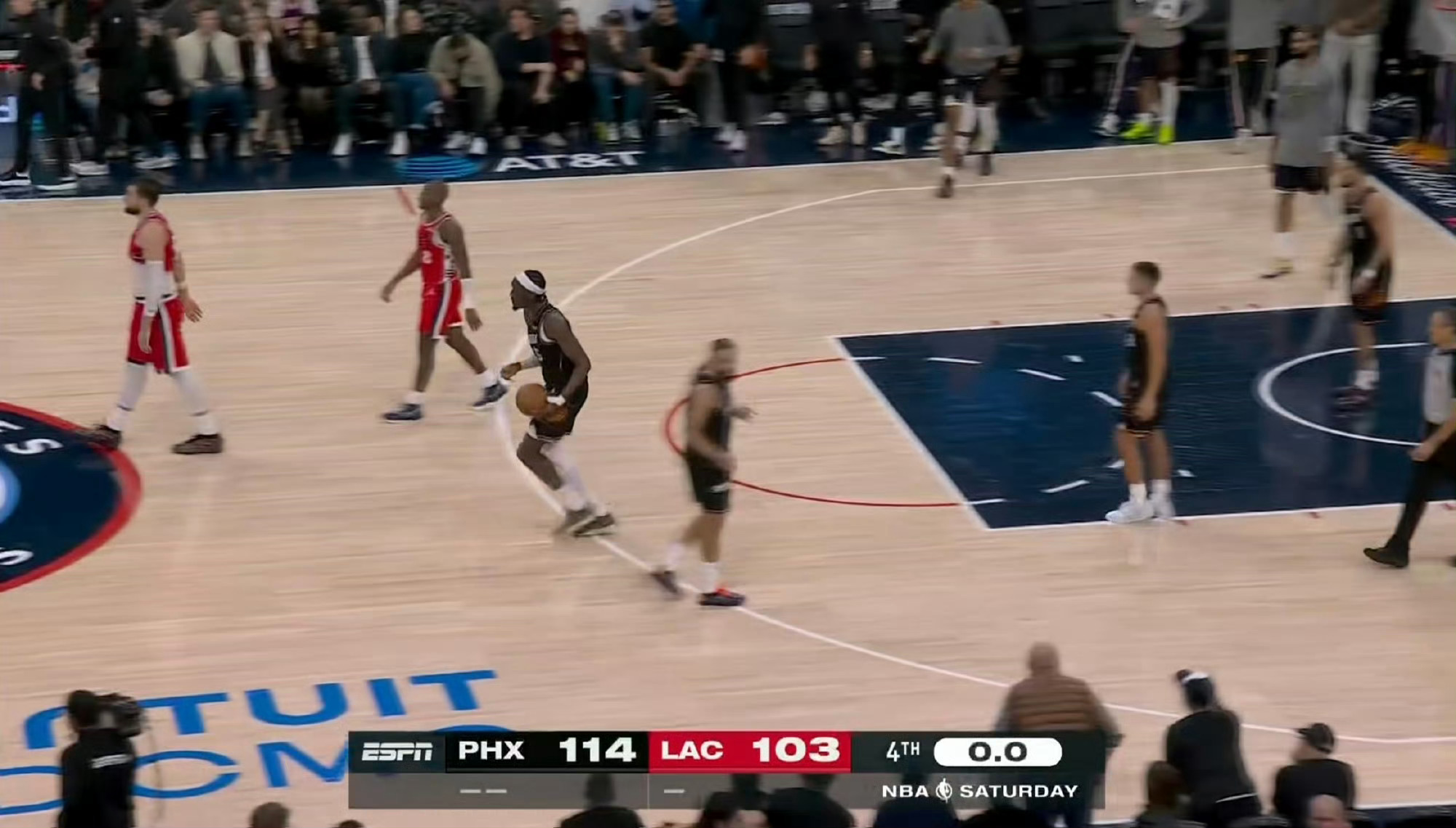 快船又输了，第四节的巴图姆真神呀，3记三分1个盖帽太阳vs快船 ​​​