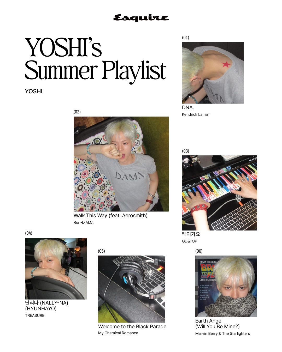 esquire.korea在越发浓郁的夏日空气下，TREASURE YOSHI拿