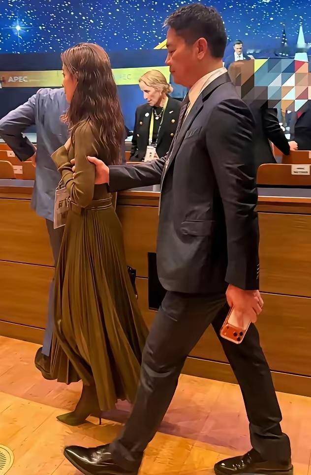 不要老盯着刘强东小心翼翼挽章泽天的胳膊看了，人家是参加国际会议相关活动，又不是走