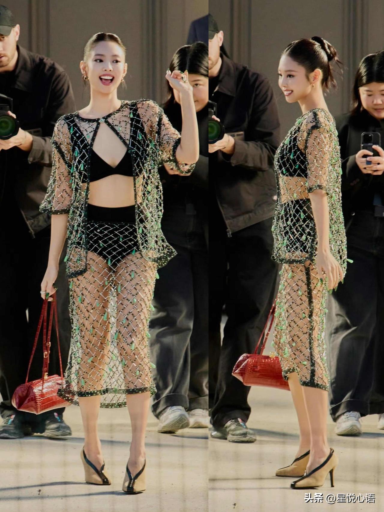 Jennie香奈儿看秀 美到犯规！
救命！Jennie的香奈儿看秀造型也太绝了