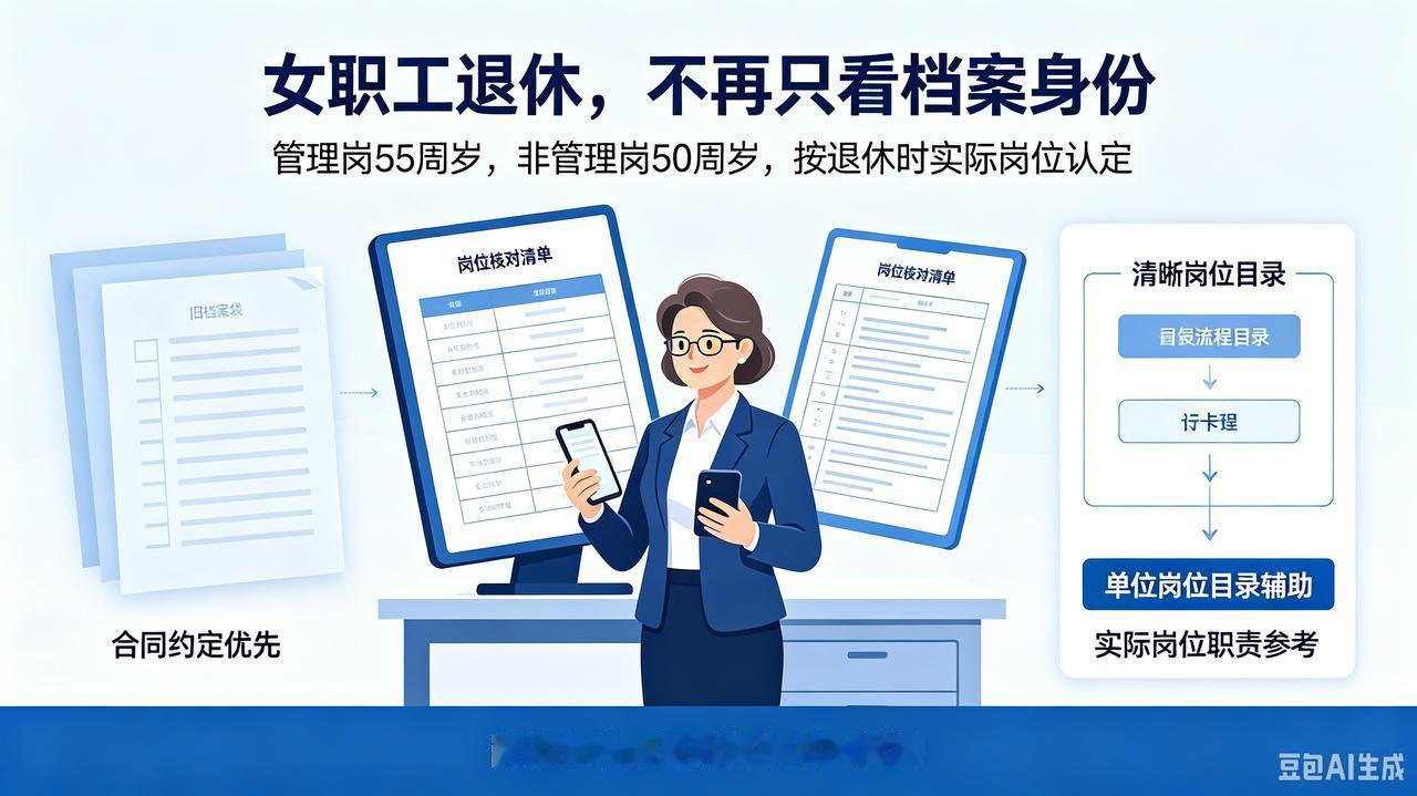 女职工退休还分工人干部？早就变了！别再只盯着档案
 
很多企业女职工至今还误以为