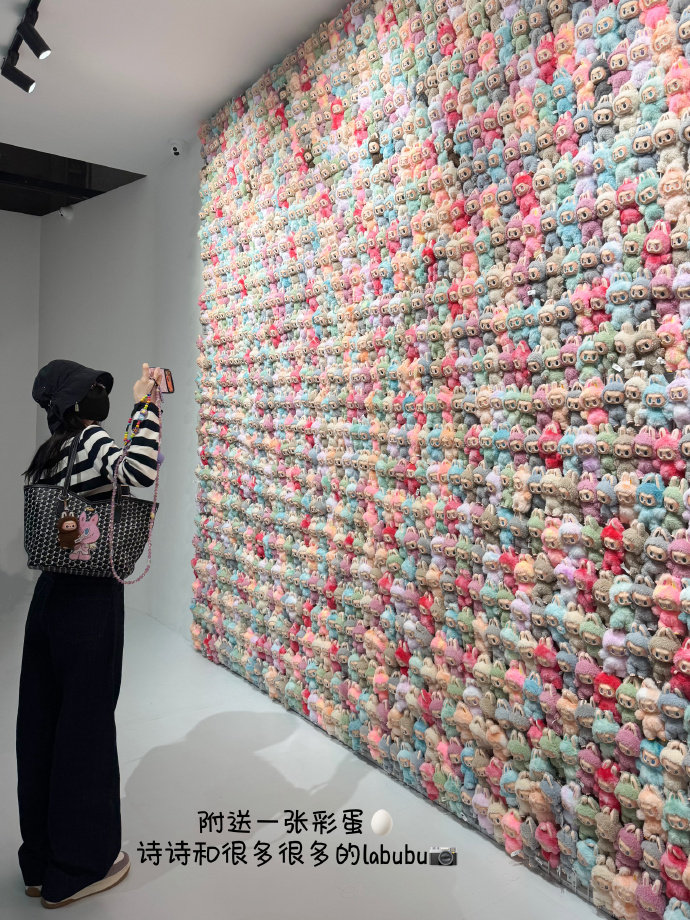 刘诗诗的快乐瞬间，刘诗诗拍的labubu墙，谁懂一整个期待住和你的正片内容的见面