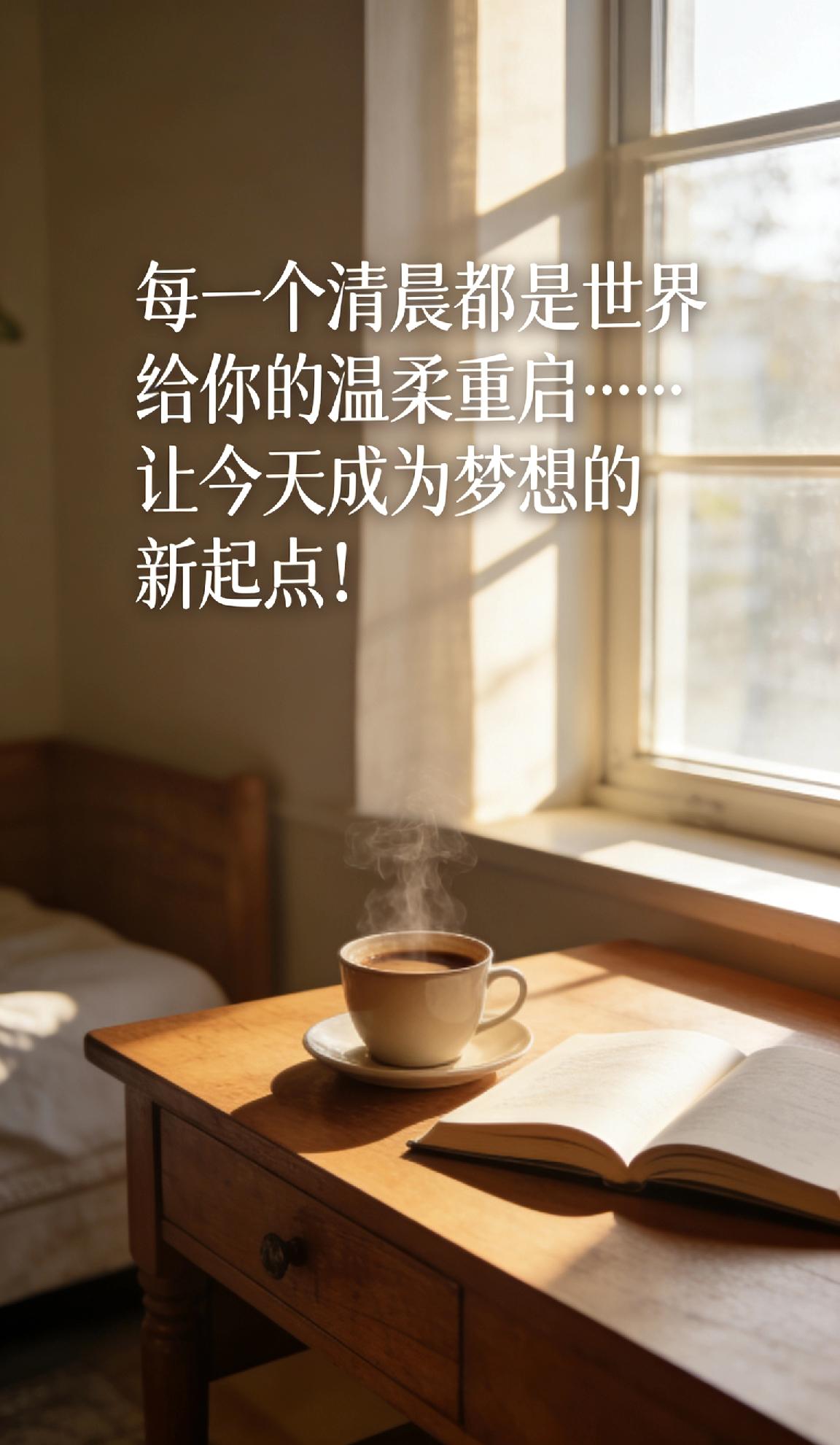 清晨，最励志的一句话是什么每一个清晨都是世界给你的温柔重启，昨日成败皆清零，今日