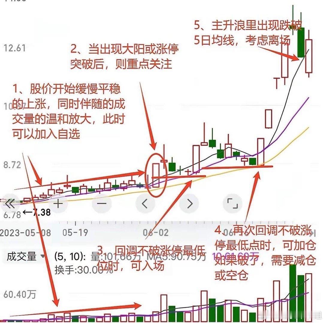 想抓主升浪的朋友看过来！主升浪是股价上涨最猛、收益最稳的阶段，但很多人要么踏空要