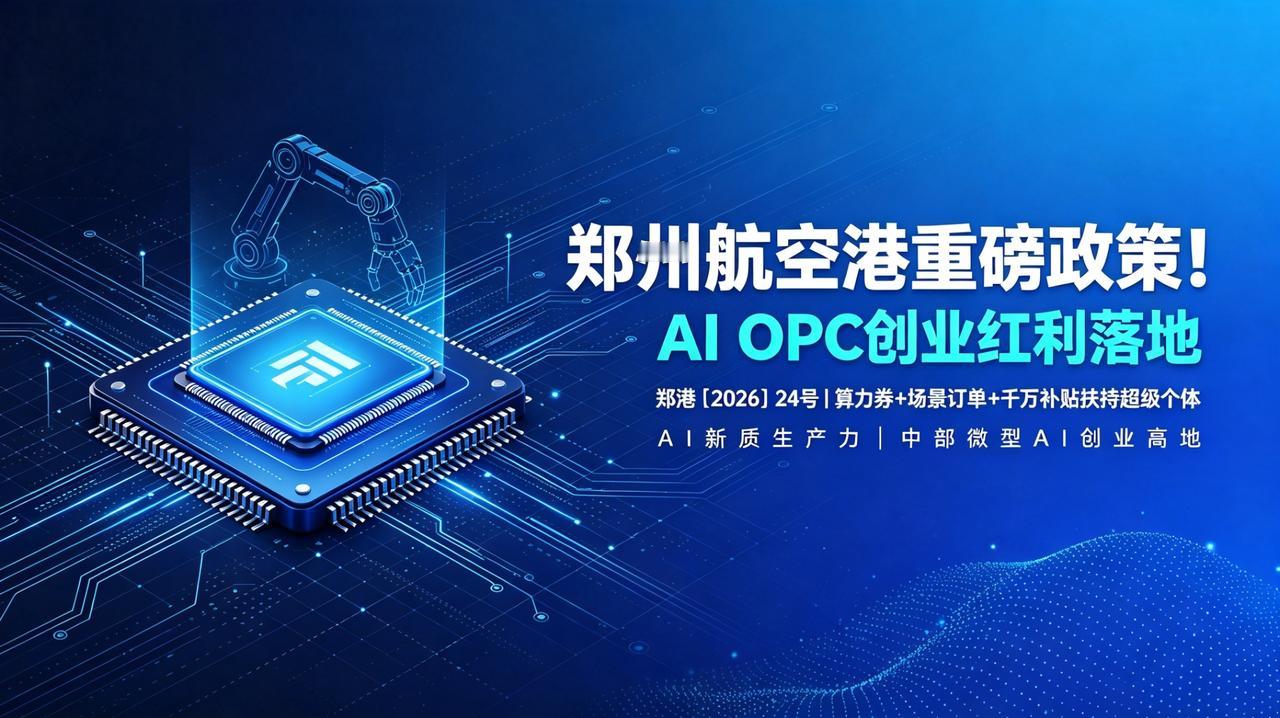 AI时代，一个人、小团队也能创业做项目。近日，郑州航空港经济综合实验区正式印发《