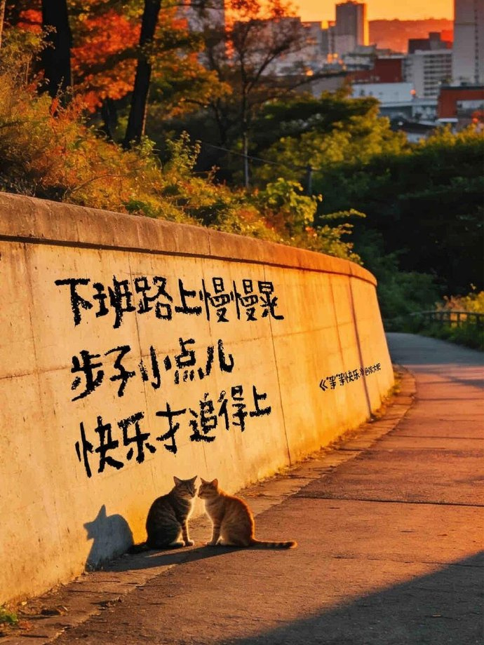 上班图个工资，下班就要图个清静，今天的砖很烫手，但下班的风很温柔。