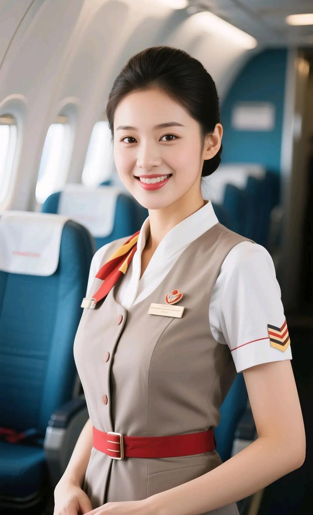 微笑空乘，优雅旅程，安全相伴！😊✈️💃