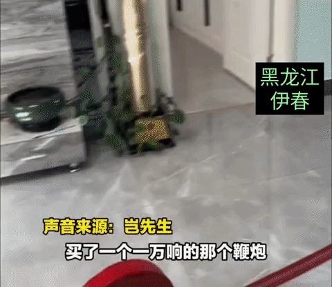 近日黑龙江伊春，男子过年买了一万响的鞭炮，一会就放没了，他感觉这鞭炮肯定有问题，