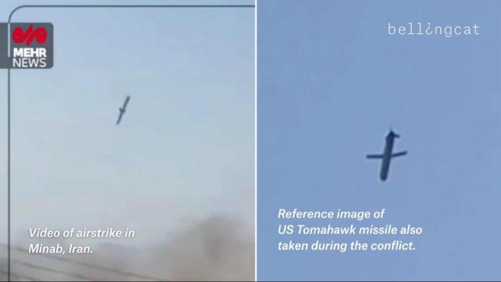 特朗普在撒谎。

最新视频显示，2月28日，一枚美国战斧导弹击中了伊朗米纳布的一