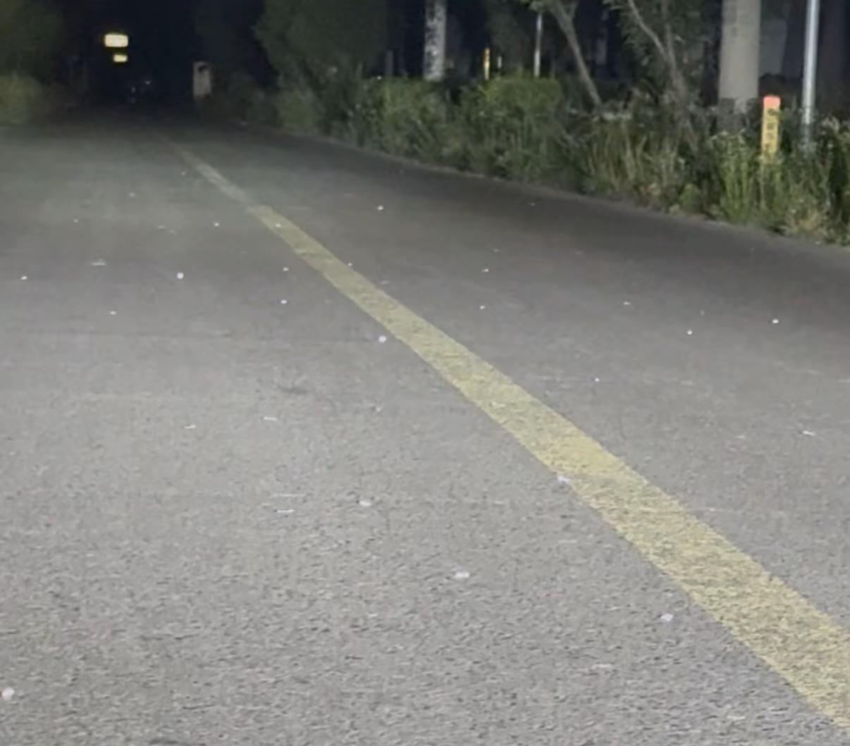邹平小果村路段散落大量钉子 现已完成清理
 
近日，邹平小果村附近道路路面散落大