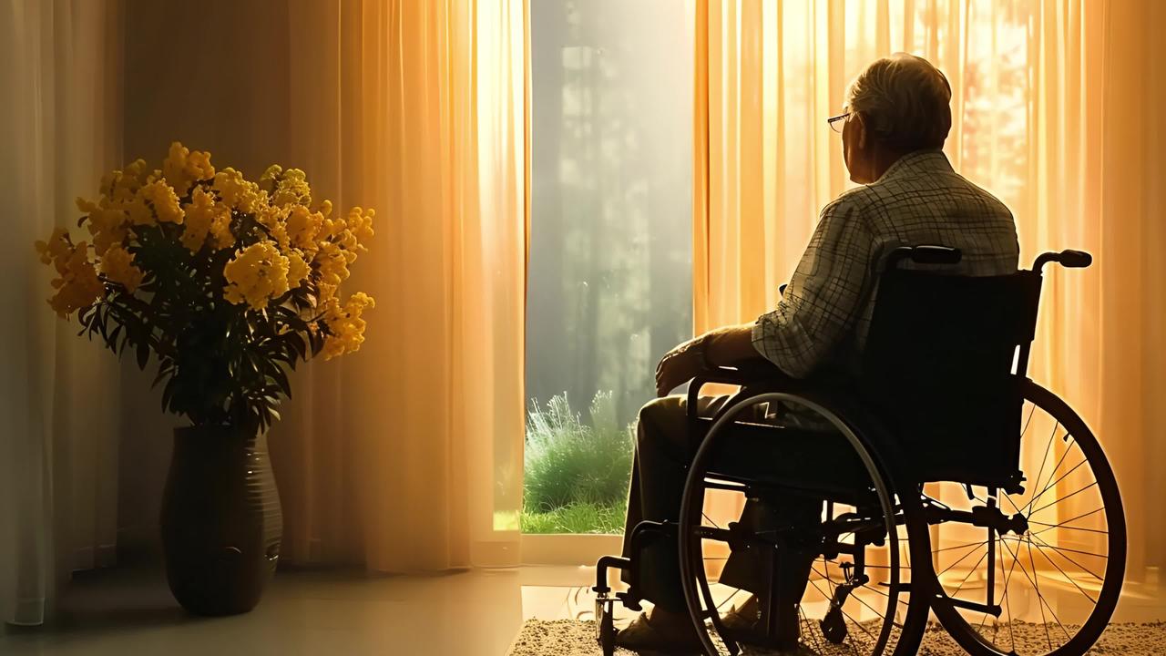 上海，一60岁男子有4级残疾证，左腿跛脚，被家人送进养老院，可老头能作人，凌晨2