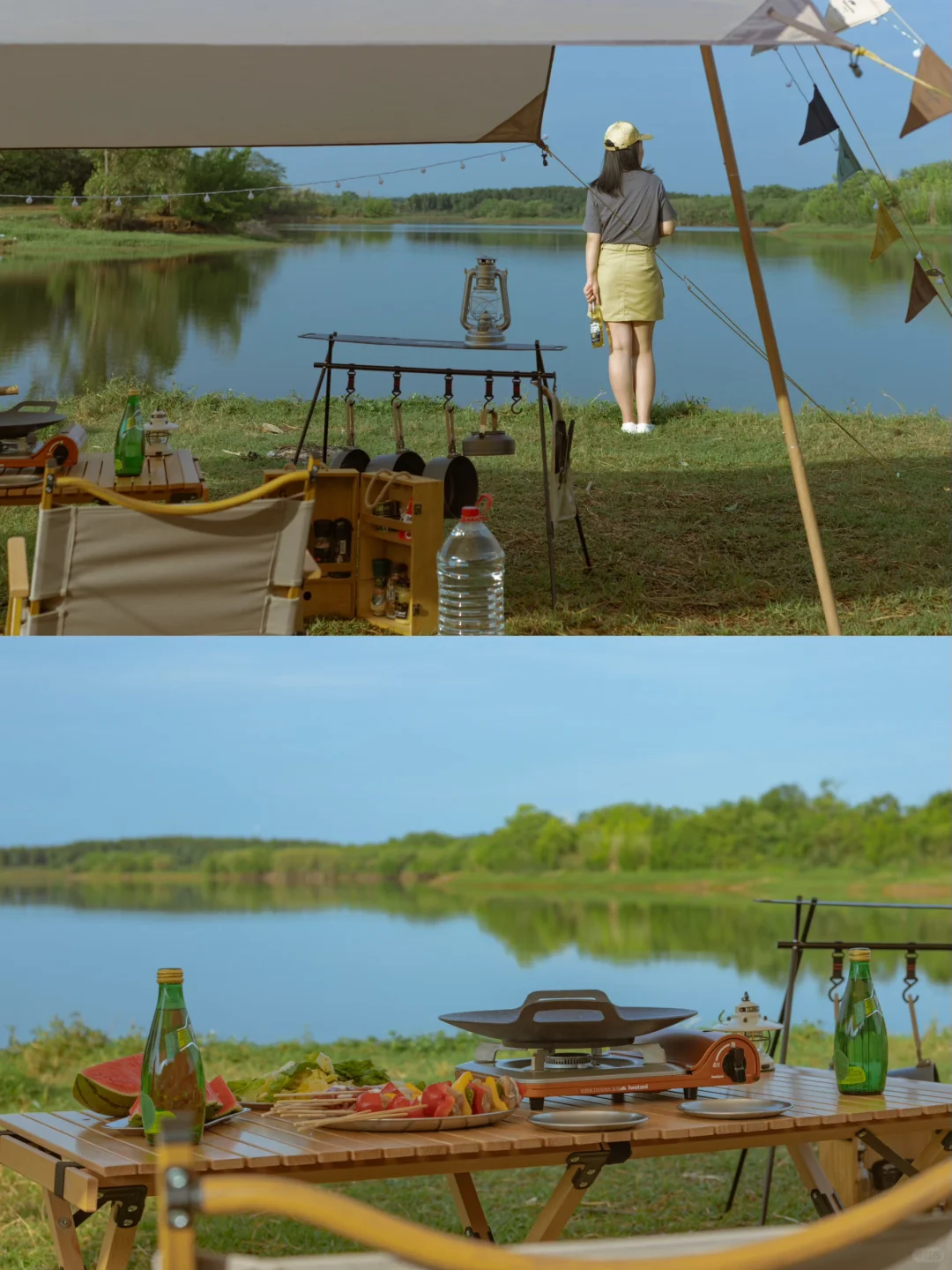 20元get日出观景露营地🏕️车停旁 湖边露营