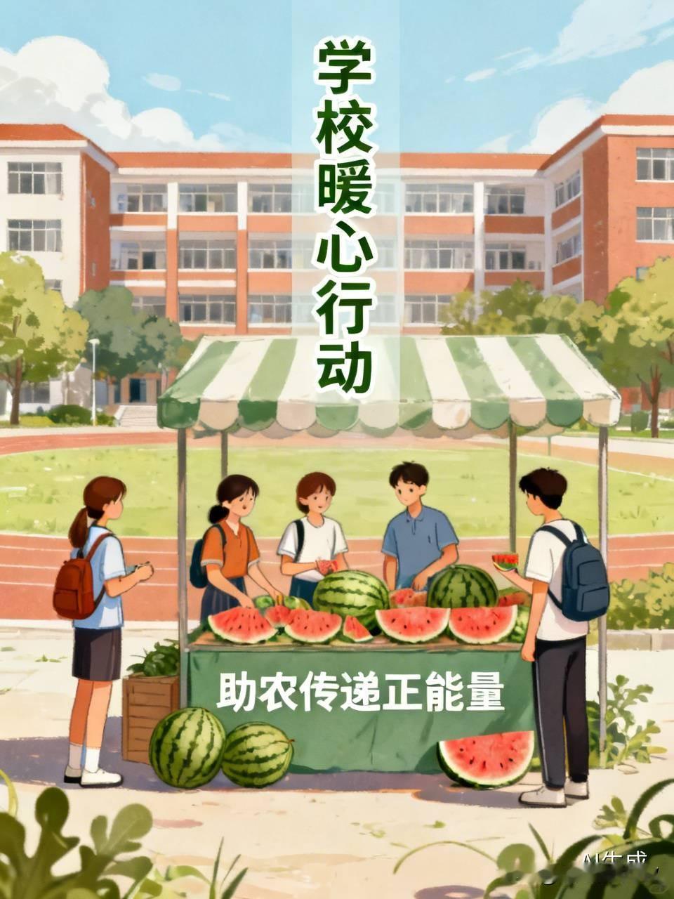 学校的收购行为简直太赞了！就像洛阳科技职业学院，7月5日，学生瓜农父亲拉来万斤西
