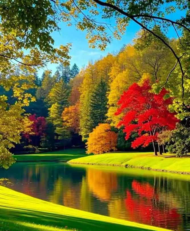 春夏秋冬谁最美
层林尽染碧水流