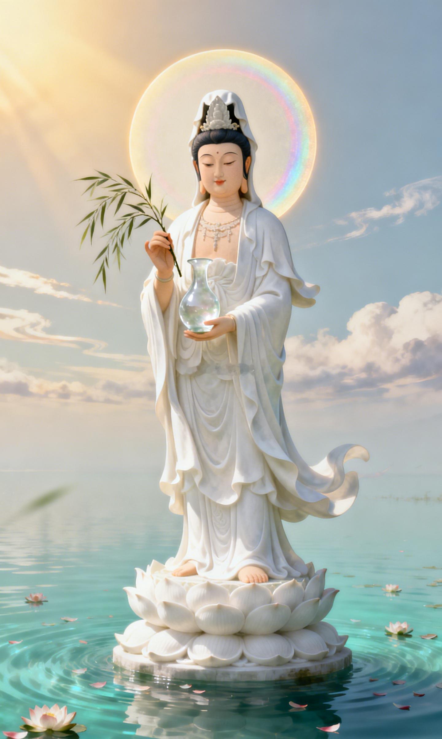 观世音菩萨闻声即应，心里正犯难的人，难处自会渐渐松开，大家夜梦吉祥好运护体