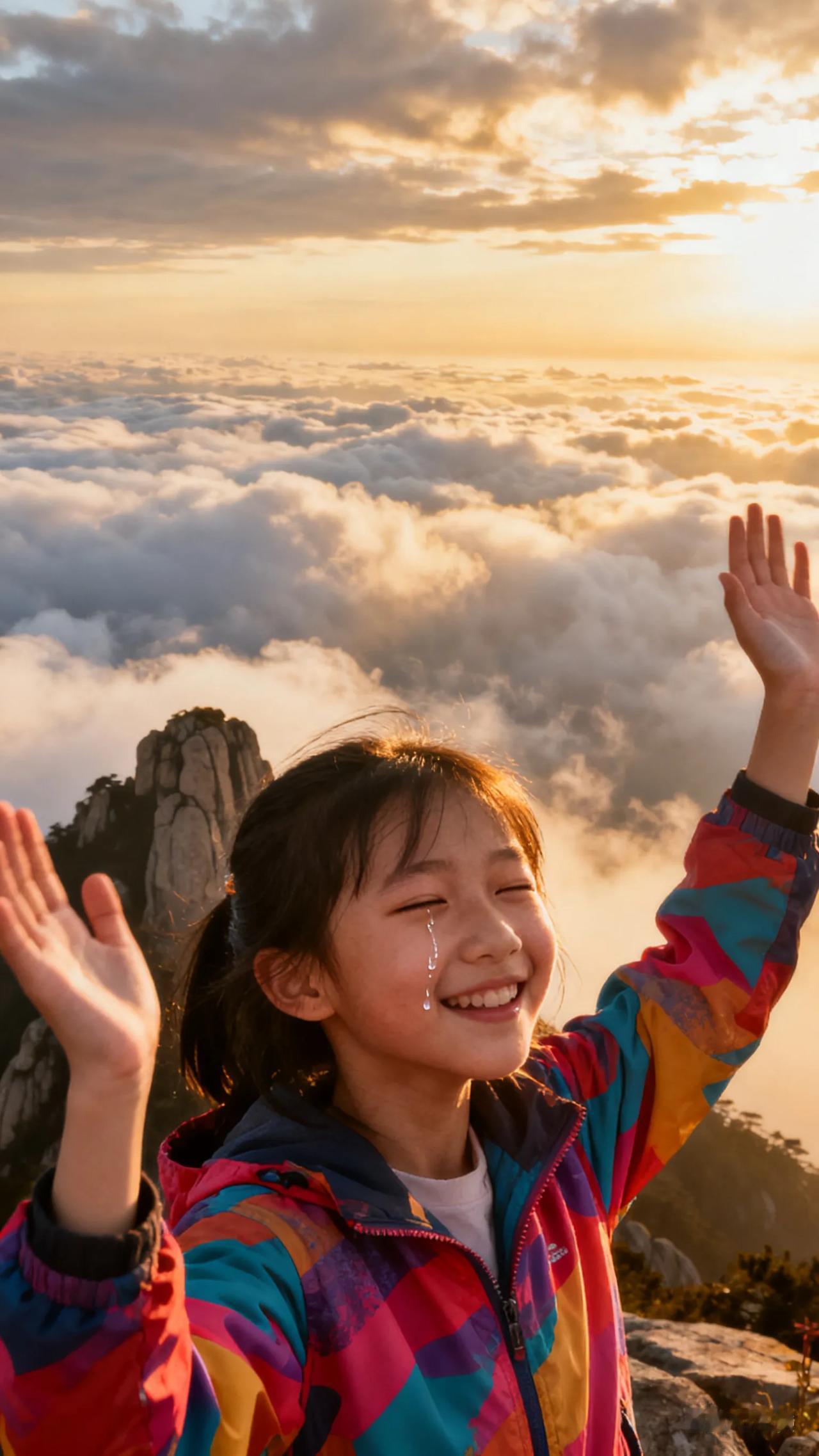震撼！00后高位截瘫女孩用55小时徒手登顶泰山，双手磨破裤腿磨碎：我想告诉轮椅上