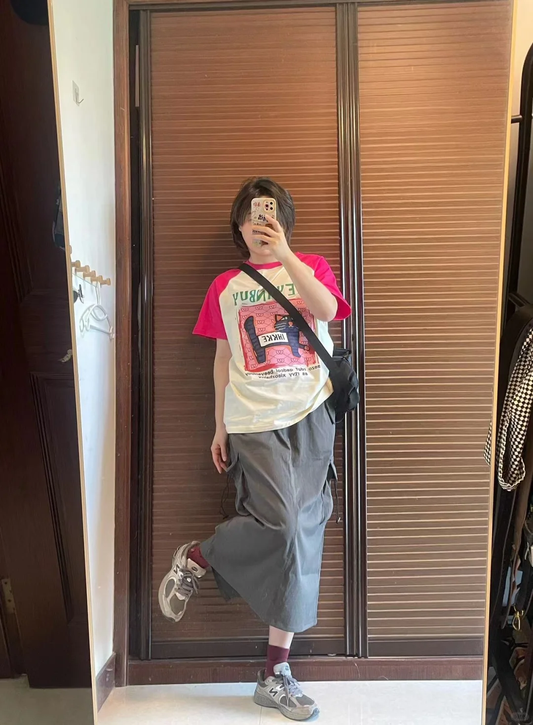 T恤＋半裙最舒服了