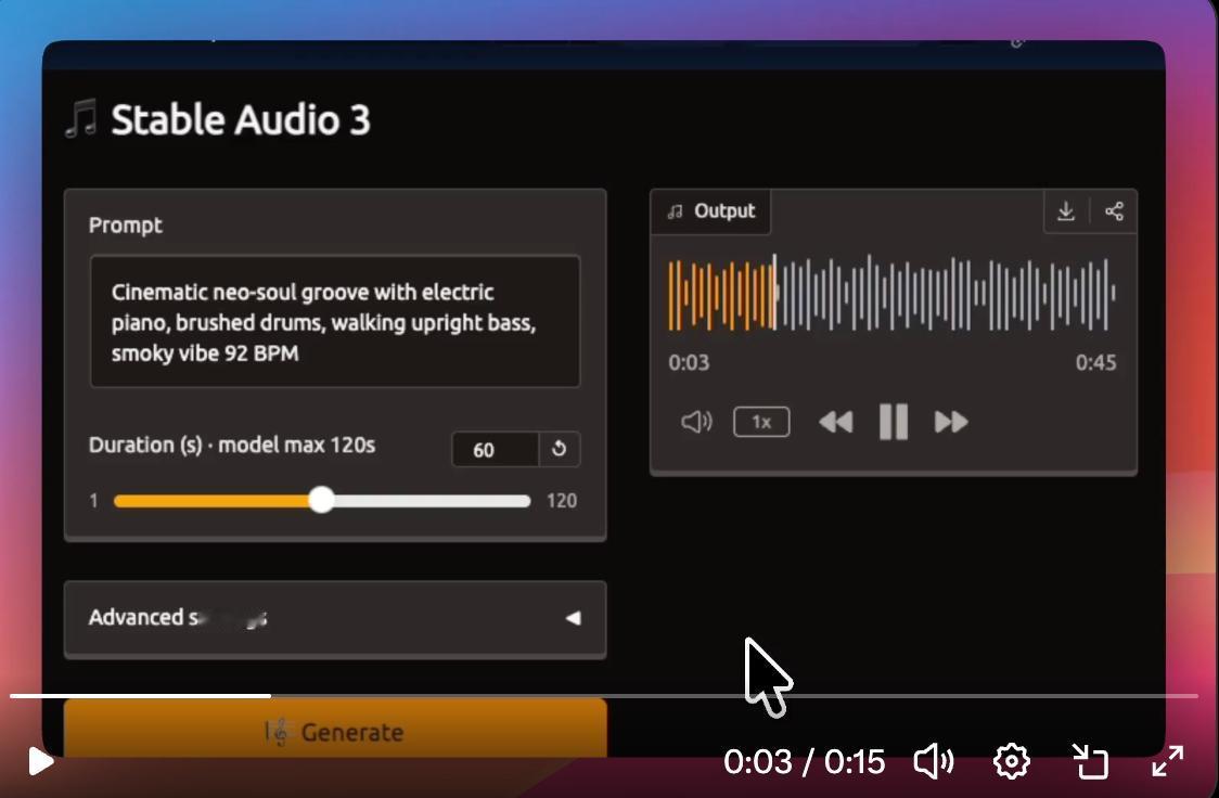 Stability AI重磅推出Stable Audio 3模型家族，主要亮点是