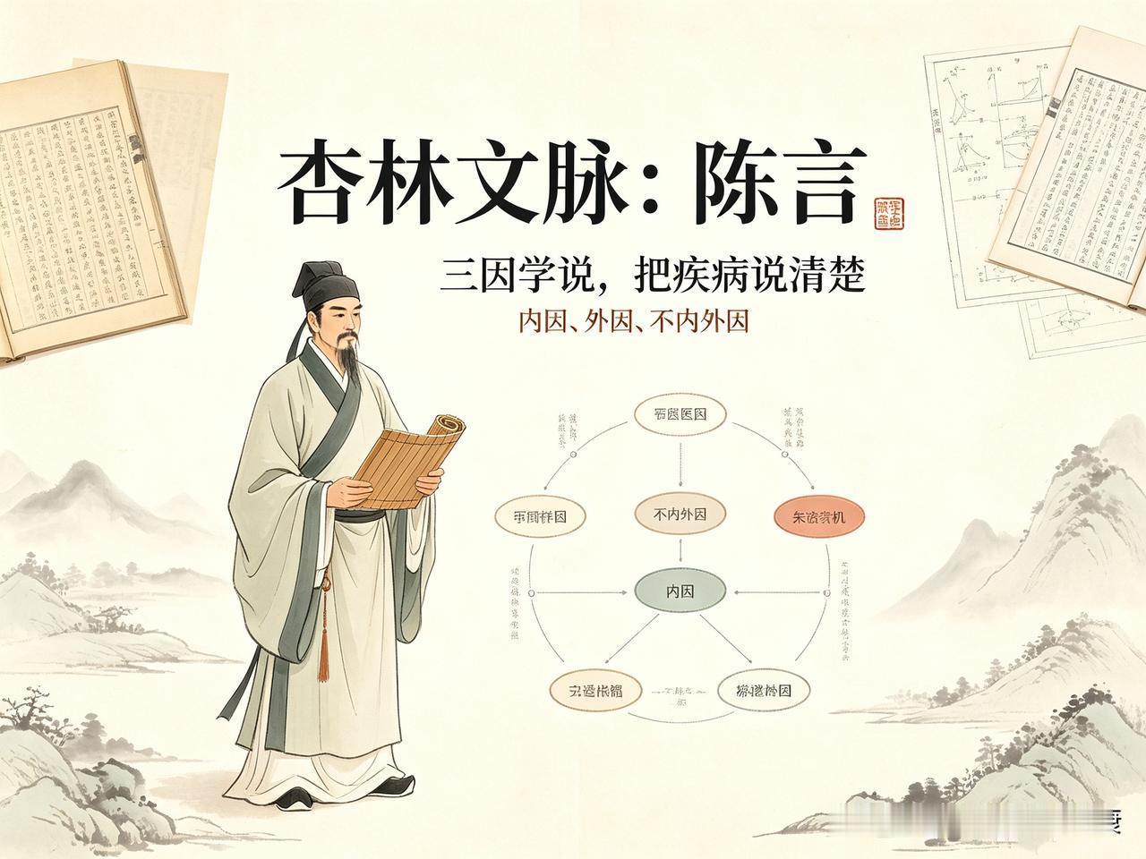 杏林文脉：陈言——他用“三因学说”，把中医病因说清楚了
 
中医看病，常常不是只